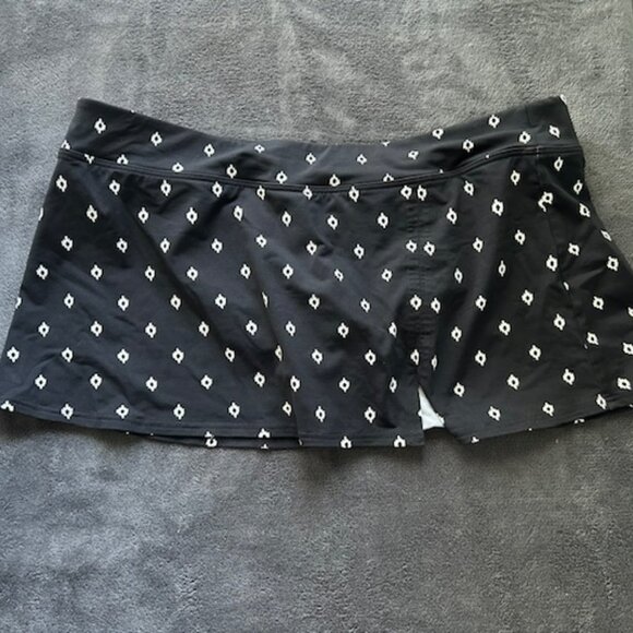 Lands End 2 Piece Swimsuit Women's Bandeau Tankini Top And Skirt Bottom Size 14 - Picture 5 of 7